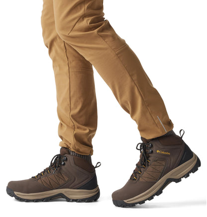 Columbia Mens Transverse Waterproof Hiking Boot, Cordovan/Golden Yellow
