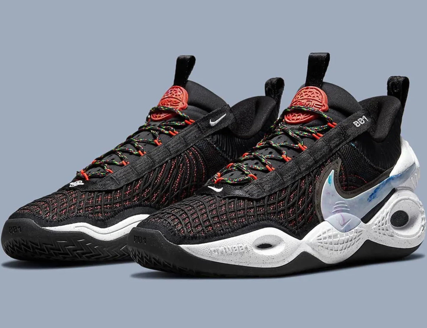 Nike Men's Shoes Cosmic Unity Amalgam Basketball Shoes, Black/White-Bright Crimson