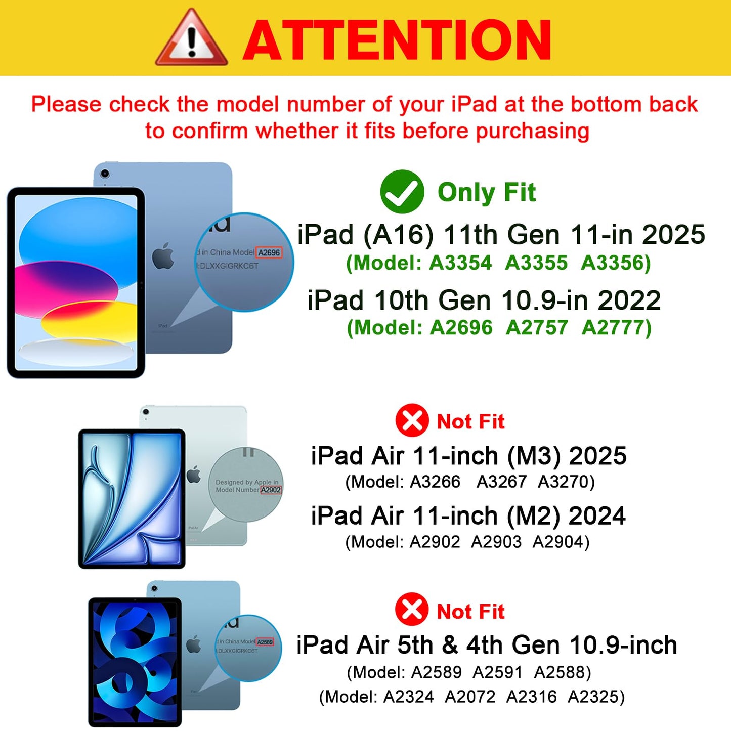 ProCase Funda Transparente con Estuche de Lápiz para iPad (Negro)