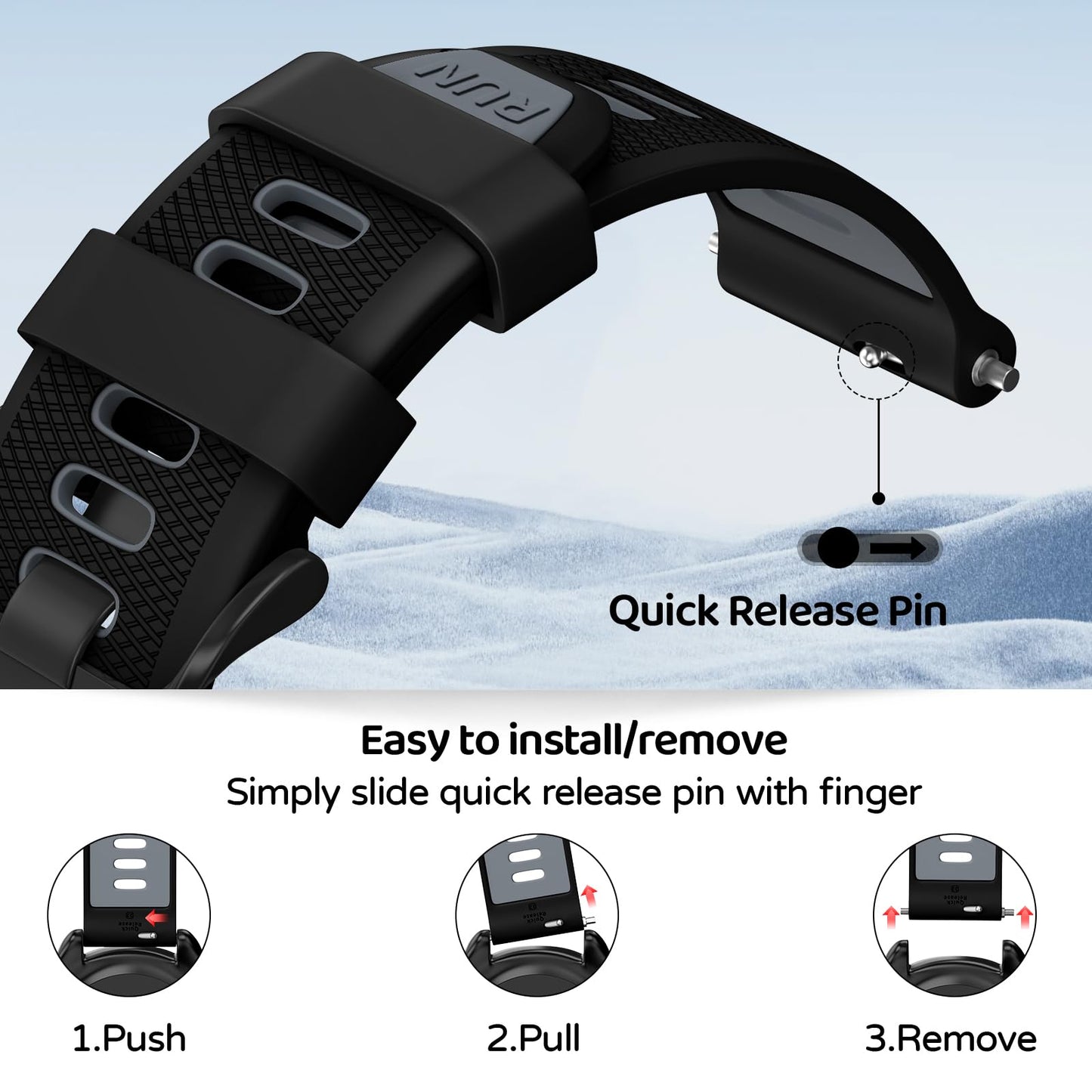 U-LIMVE Correa de Repuesto para Reloj Inteligente (22mm / Silicona)