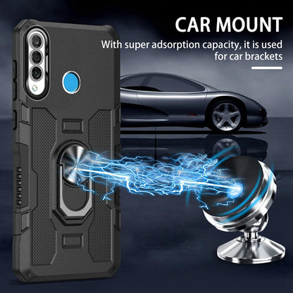 Sidande Funda Protectora con Soporte Magnético para Huawei P30 Lite (Negro)