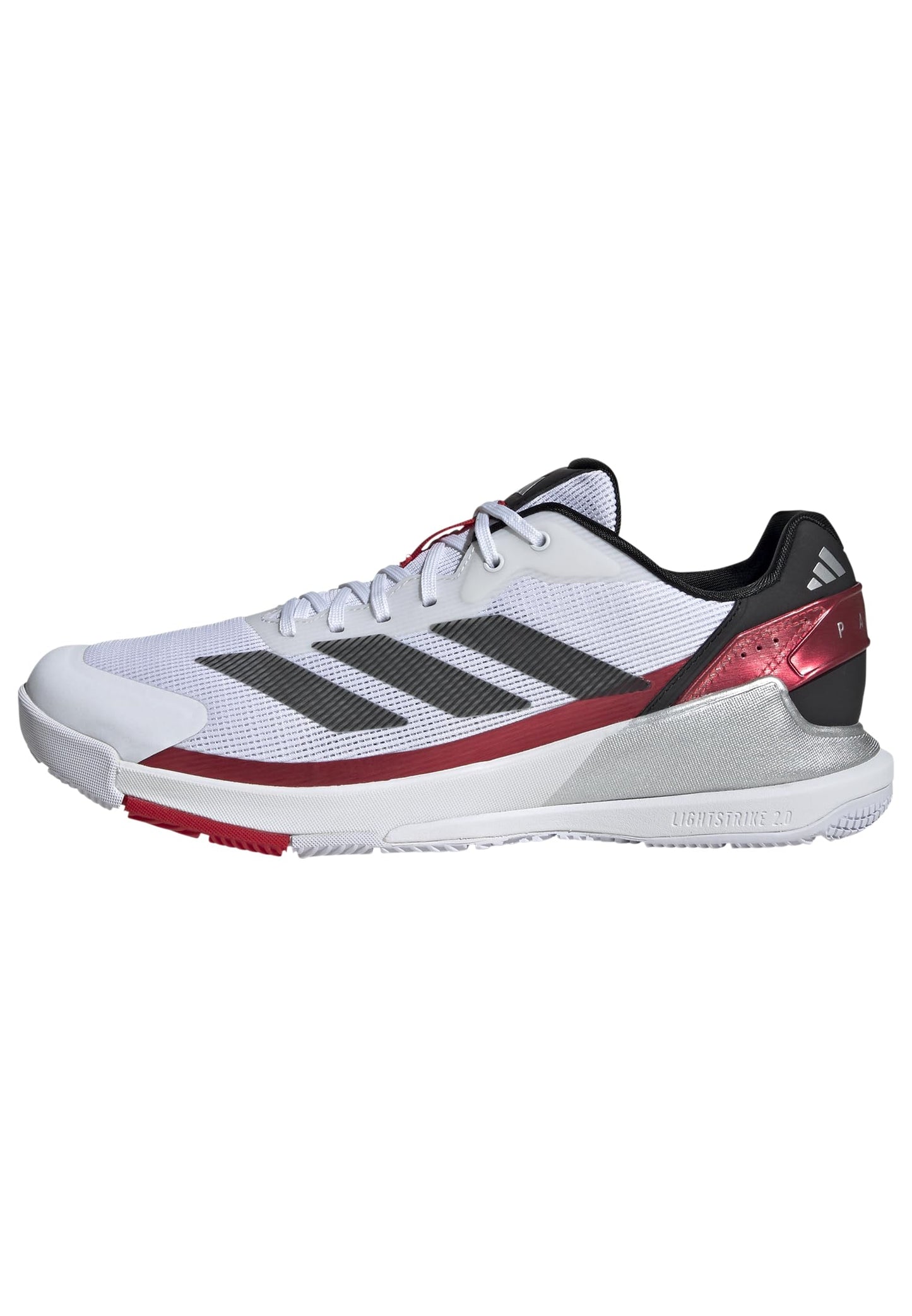 Adidas Mens Crazyquick Lightstrike Padel Tennis, White/Black/Lucid Red