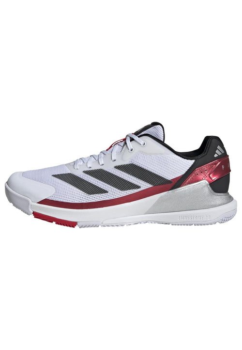 Adidas Mens Crazyquick Lightstrike Padel Tennis, White/Black/Lucid Red