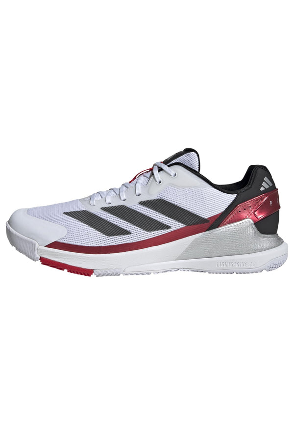 Adidas Mens Crazyquick Lightstrike Padel Tennis, White/Black/Lucid Red
