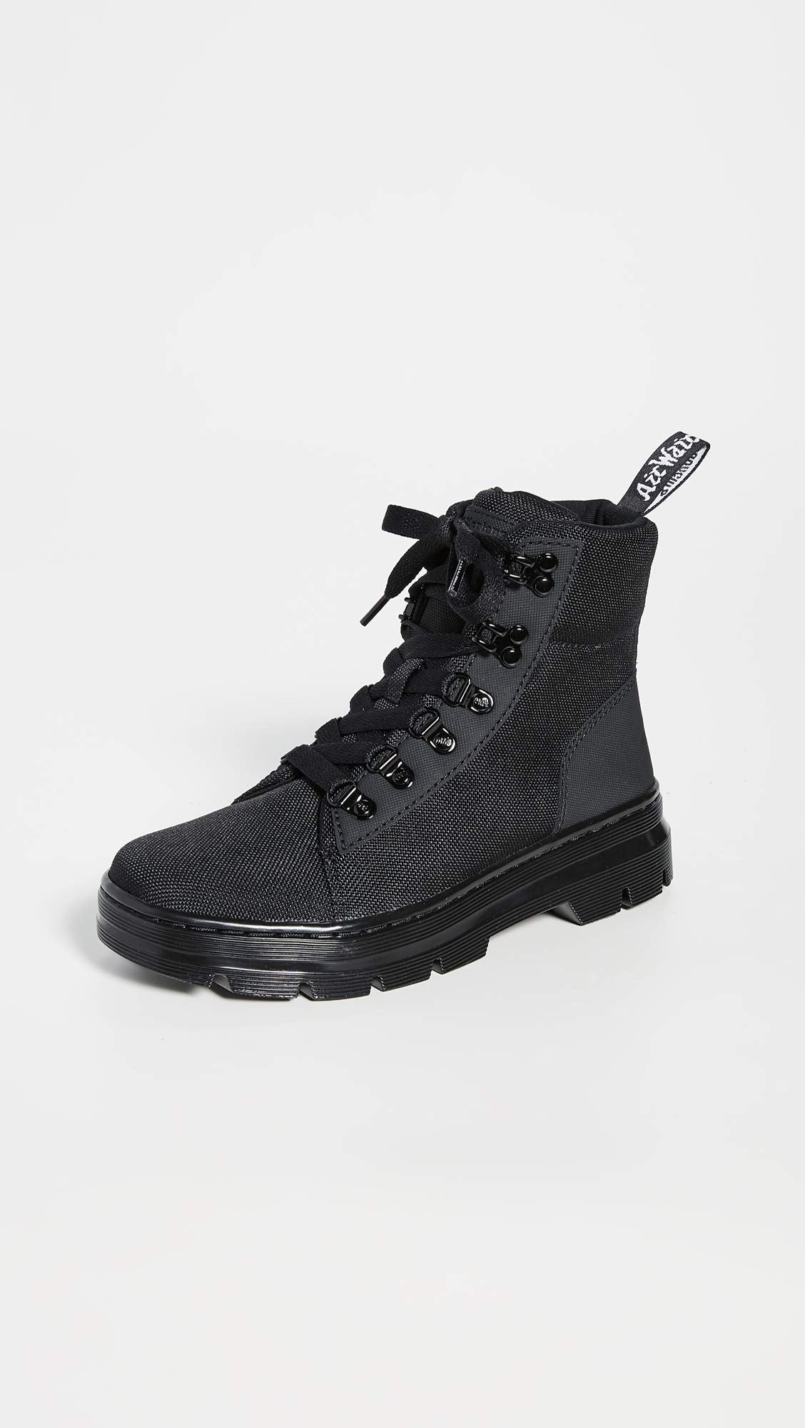 Dr. Martens Women's Combs W Combat Boot, Black/Black