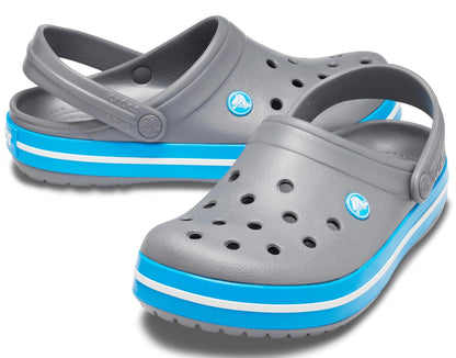 Crocs Zueco Unisex Crocband (Carbón/Océano / Talla 8 Mujer/6 Hombre)