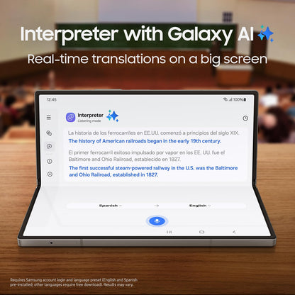 Samsung Teléfono Celular Desbloqueado Galaxy Z Fold 6 AI (256GB / Renovado)