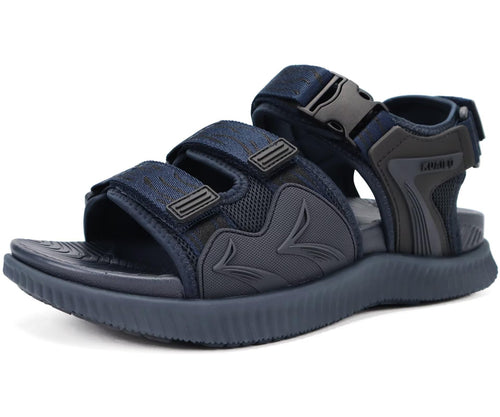 KuaiLu Mens Arch Support Hiking Sandals Orthotic Athletic Sport Recovery Walking Cushion Sandals Open Toe Summer Beach Travel Sandles Plantar Fasciitis Water Sandalias For Camping DarkBlue 9