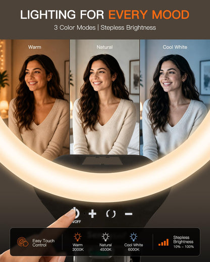 Sensyne Aro de Luz LED con Trípode (50")