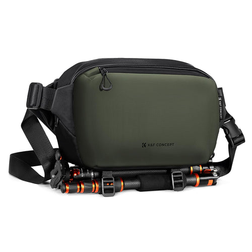 K&F CONCEPT Bolso Cruzado 2 en 1 (Negro-Verde)