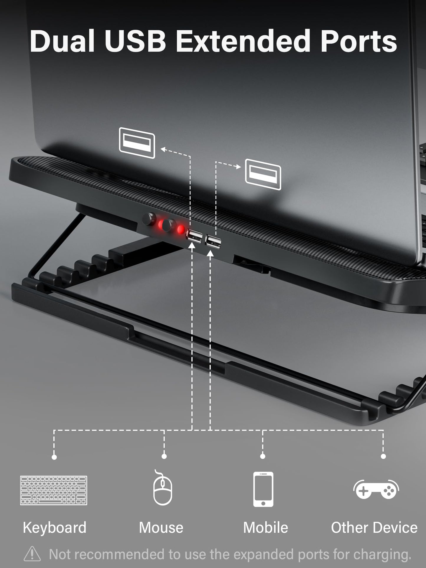 Kootek Base Refrigerante para Laptop (5 Ventiladores / Rojo)