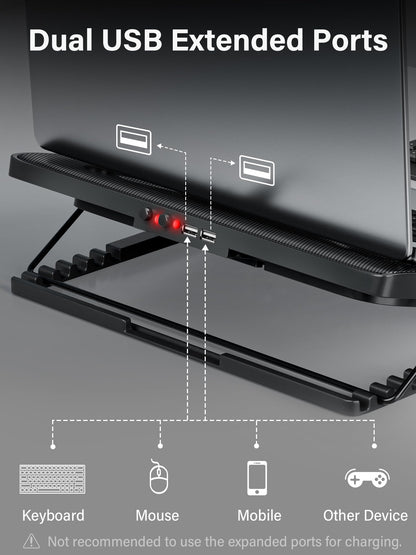 Kootek Base Refrigerante para Laptop (5 Ventiladores / Rojo)