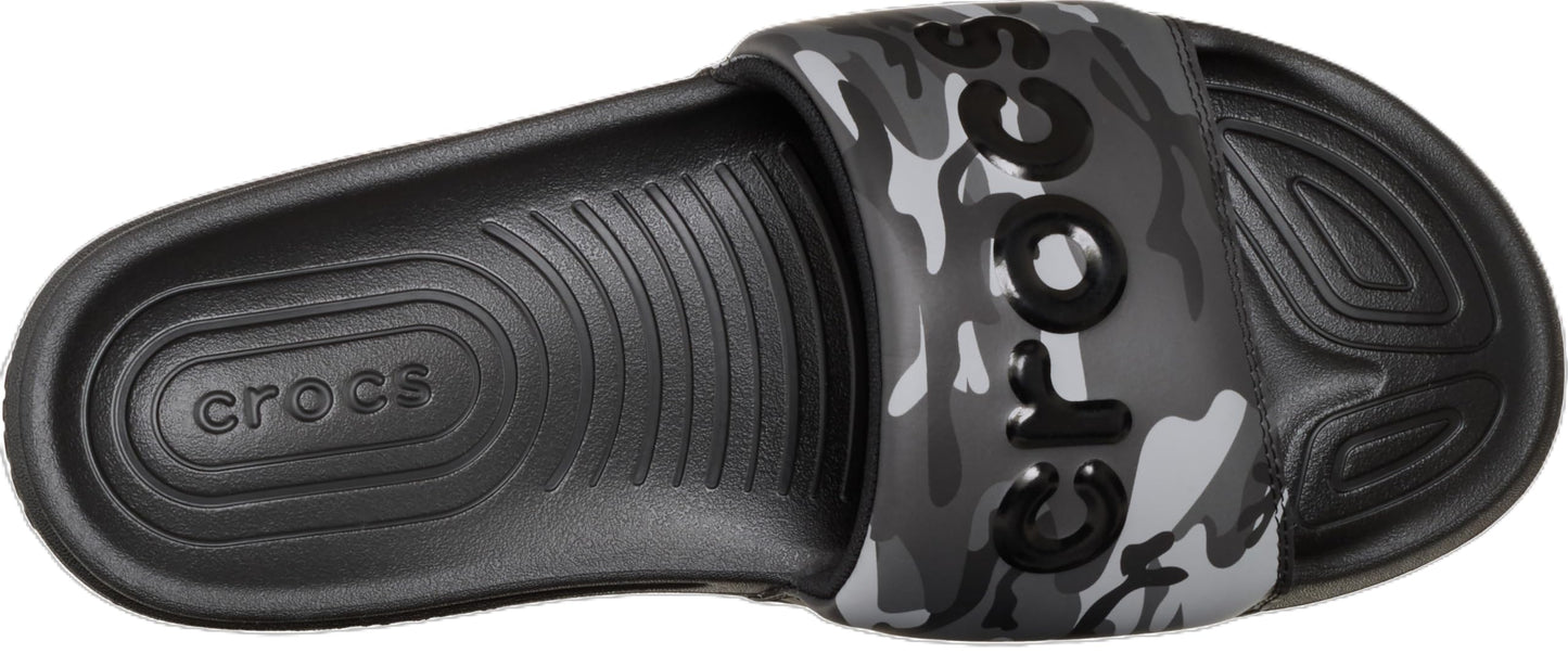 Crocs Men’s All Day Slide Lightweight Slip-On Sandals, Camouflage Black/Grey, Size