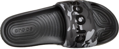 Crocs Men’s All Day Slide Lightweight Slip-On Sandals, Camouflage Black/Grey, Size