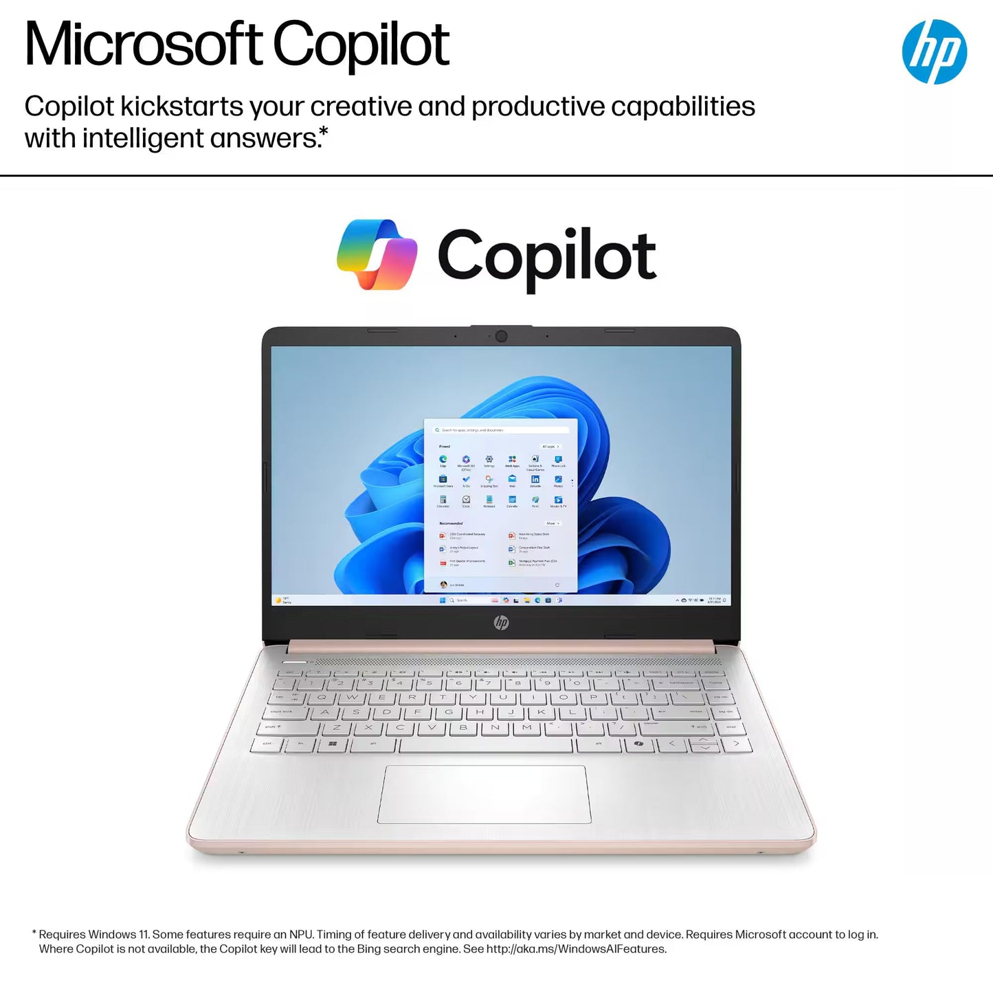 HP Laptop Delgada de 14" 2025 (628GB / Rose Gold)