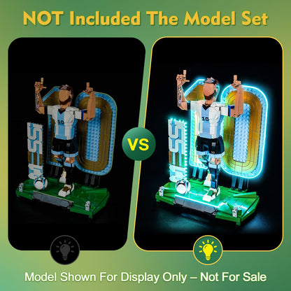 LocoLee Kit de Luces LED para Lego Lionel Messi (Compatible con 43015)
