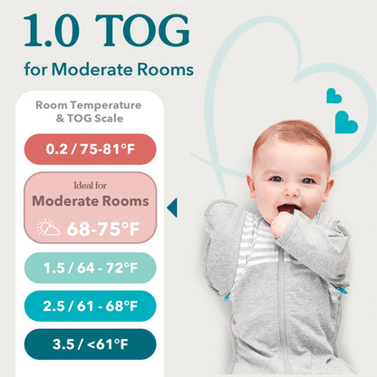 Love to Dream Saco de Dormir Swaddle UP para Bebé (Gris / Pequeño 8-13lbs)