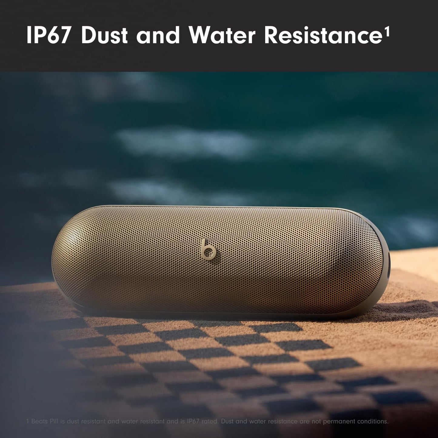 Beats Pill Altavoz Portátil con Bluetooth (Oro Champán / 24 Horas)