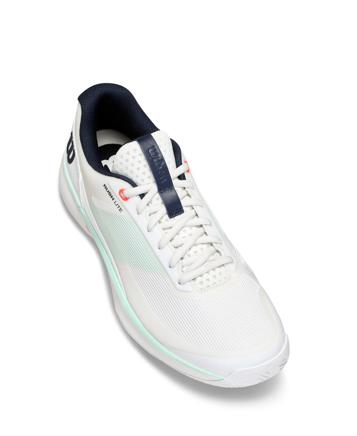 WILSON Rush Lite 5 Men's Tennis Shoe - White/Bay/Fiery Coral