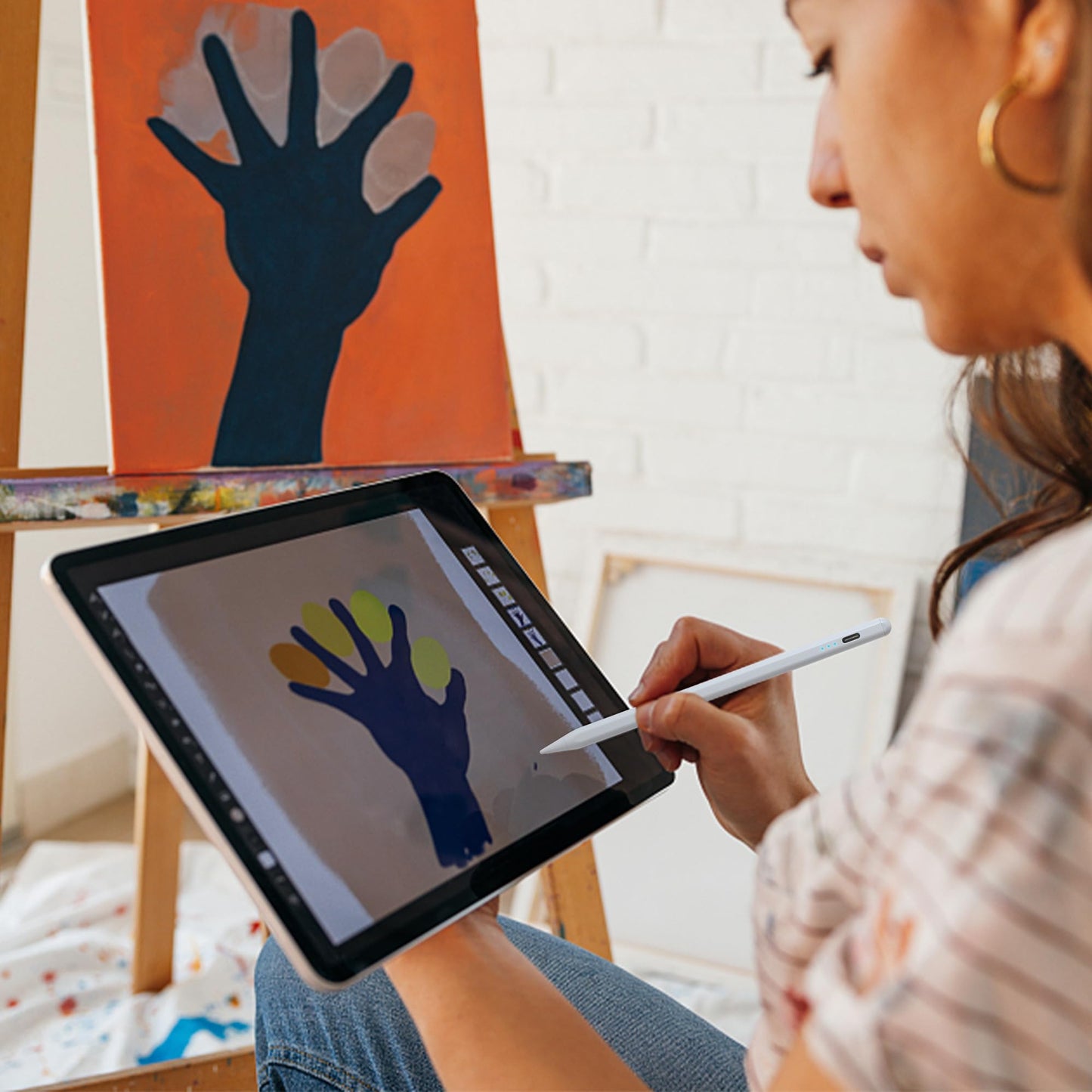 Lápiz Óptico Blanco para Modelos de iPad (Alternativa a Apple Pencil Pro)