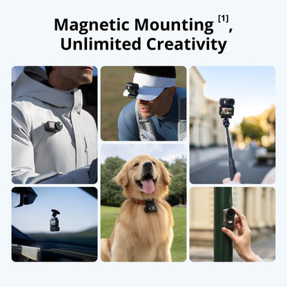 DJI Osmo Nano Standard Combo (128GB) - Small 4K/60fps Vlogging Camera with a 1/1.3″ Sensor, 143° Wide FOV Video, 200-Min Recording, Swift Content Transfer, Magnetic POV Cam 4K for Sports, Vlog
