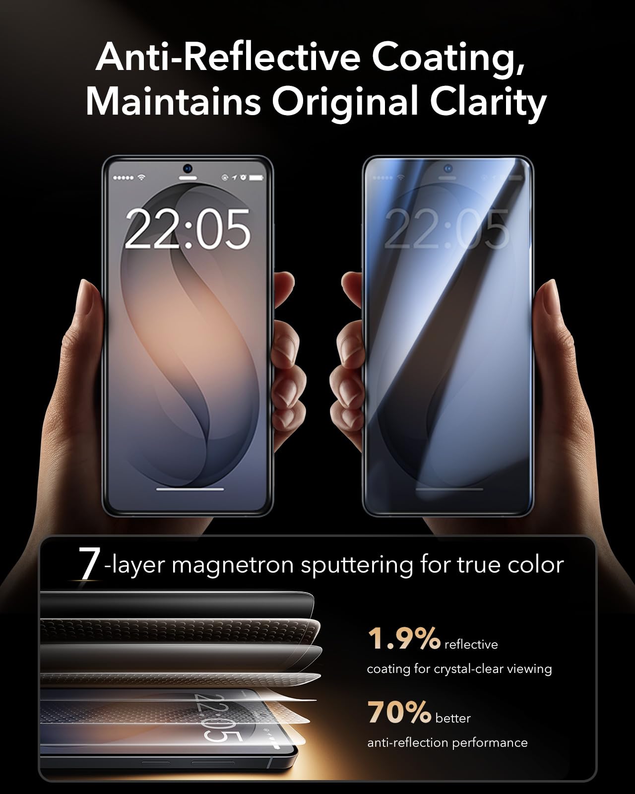 ESR Cristal Accesorio Corning™ Protector de Pantalla para Galaxy S26 Ultra