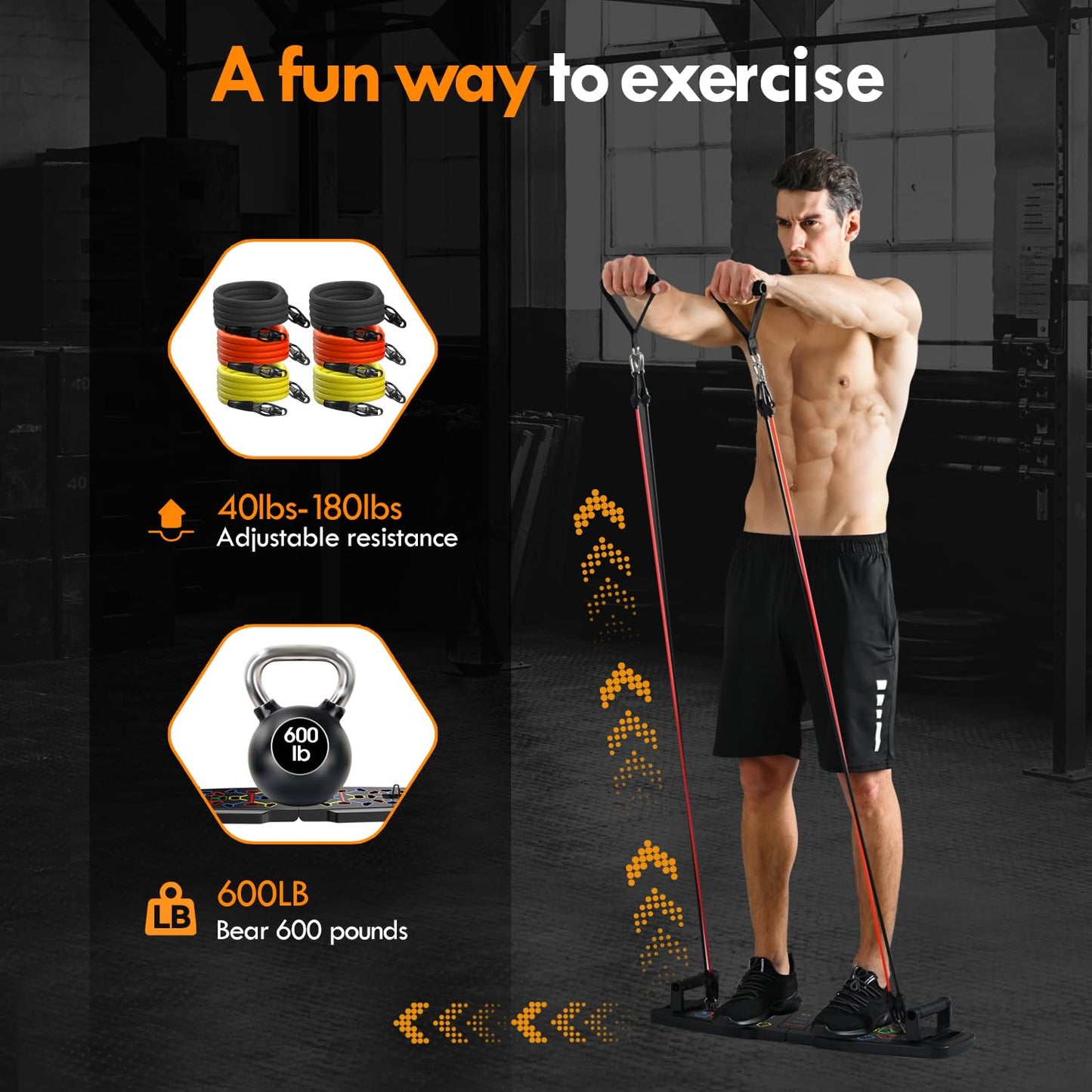 Tabla de Flexiones y Equipo de Gimnasio en Casa MQRW