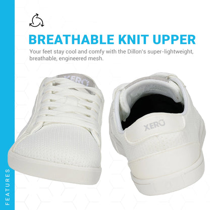 Xero Shoes Women's Dillon Lace-Up Barefoot Classic Sneaker, White