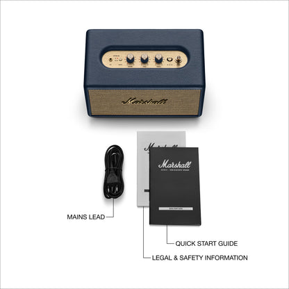 Marshall Acton III Altavoz Bluetooth para el Hogar (Azul Medianoche)