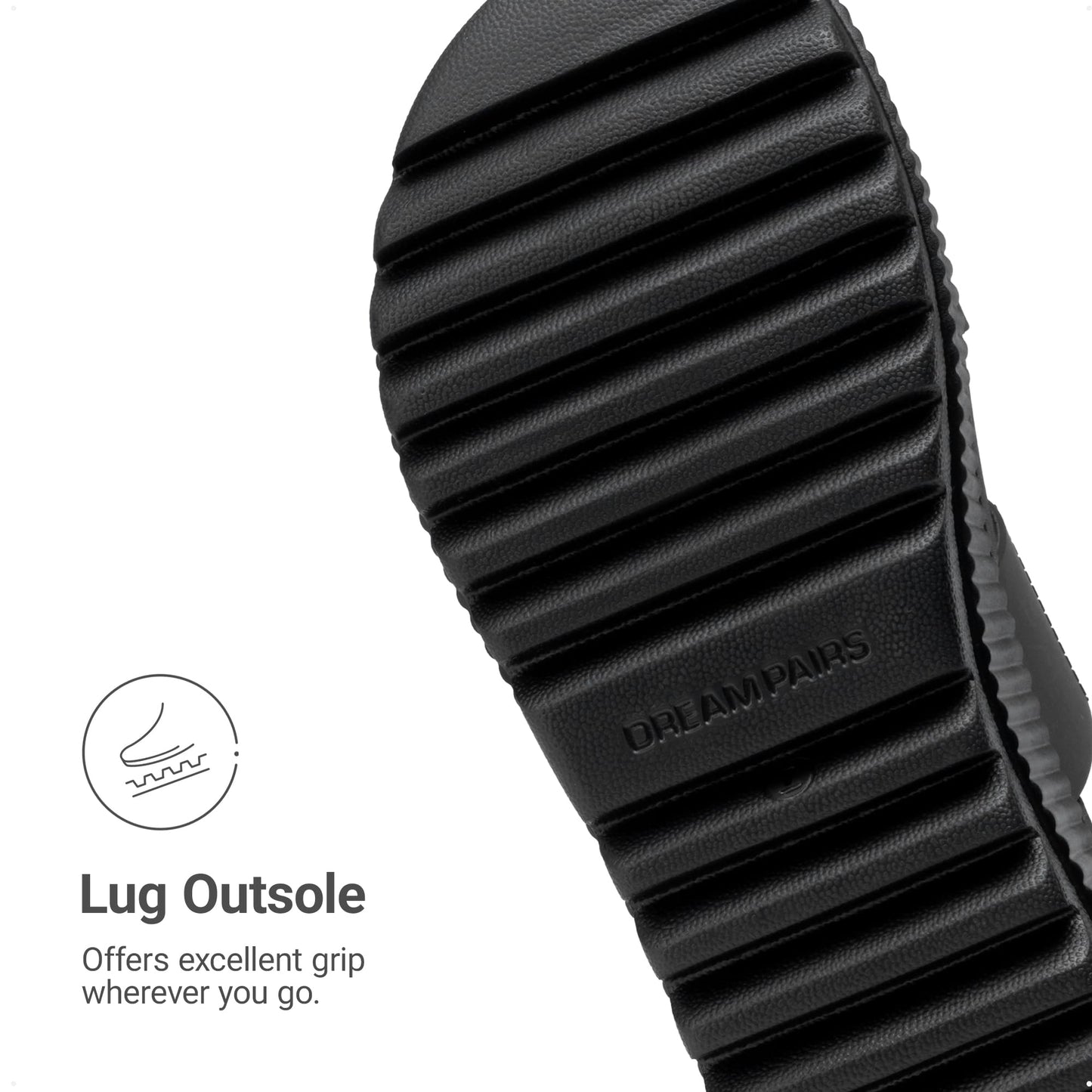 DREAM PAIRS Women's Platform Slip on Adjustable Sandals Lightweight Comfortable Non-Slip Vacation Beach Chunky Open Toe Wedges for Summer Waterproof Shoes 2026, All Black, SDWS26004W