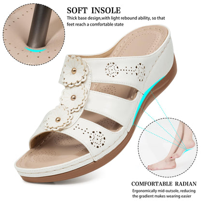 Ablanczoom Womens Sandals Wedge Shoes: Comfortable Dressy Open Toe Wedges Casual Slip On Summer Platform Sandal for Walking Outdoor