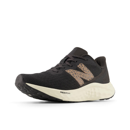 New Balance Women's Fresh Foam Arishi V4 Running Shoe, Black Cement/Flat Taupe/Angora