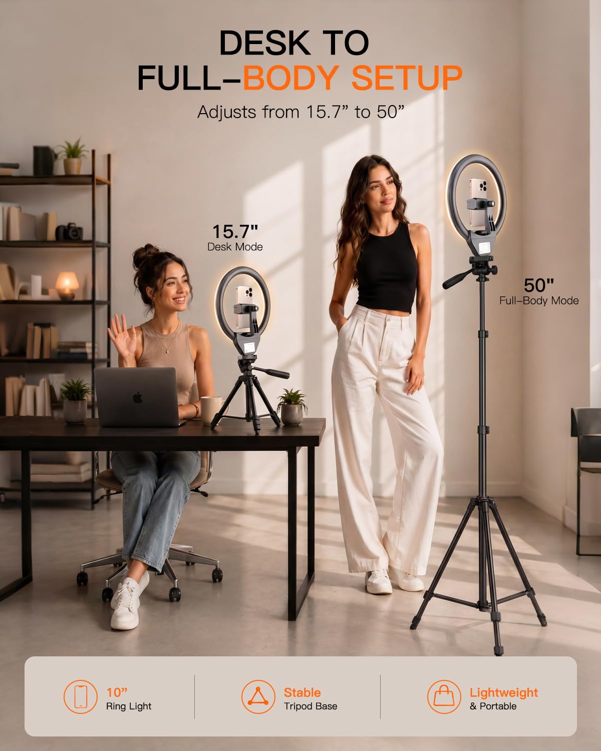 Sensyne Aro de Luz LED con Trípode (50")