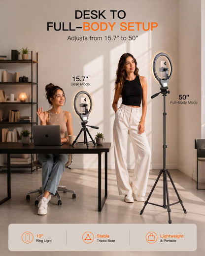 Sensyne Aro de Luz LED con Trípode (50")