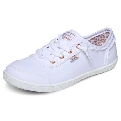 Skechers Women's Bobs B Cute Sneaker – Memory Foam, Flexible Outsole, Lightweight Vegan Shoes, White