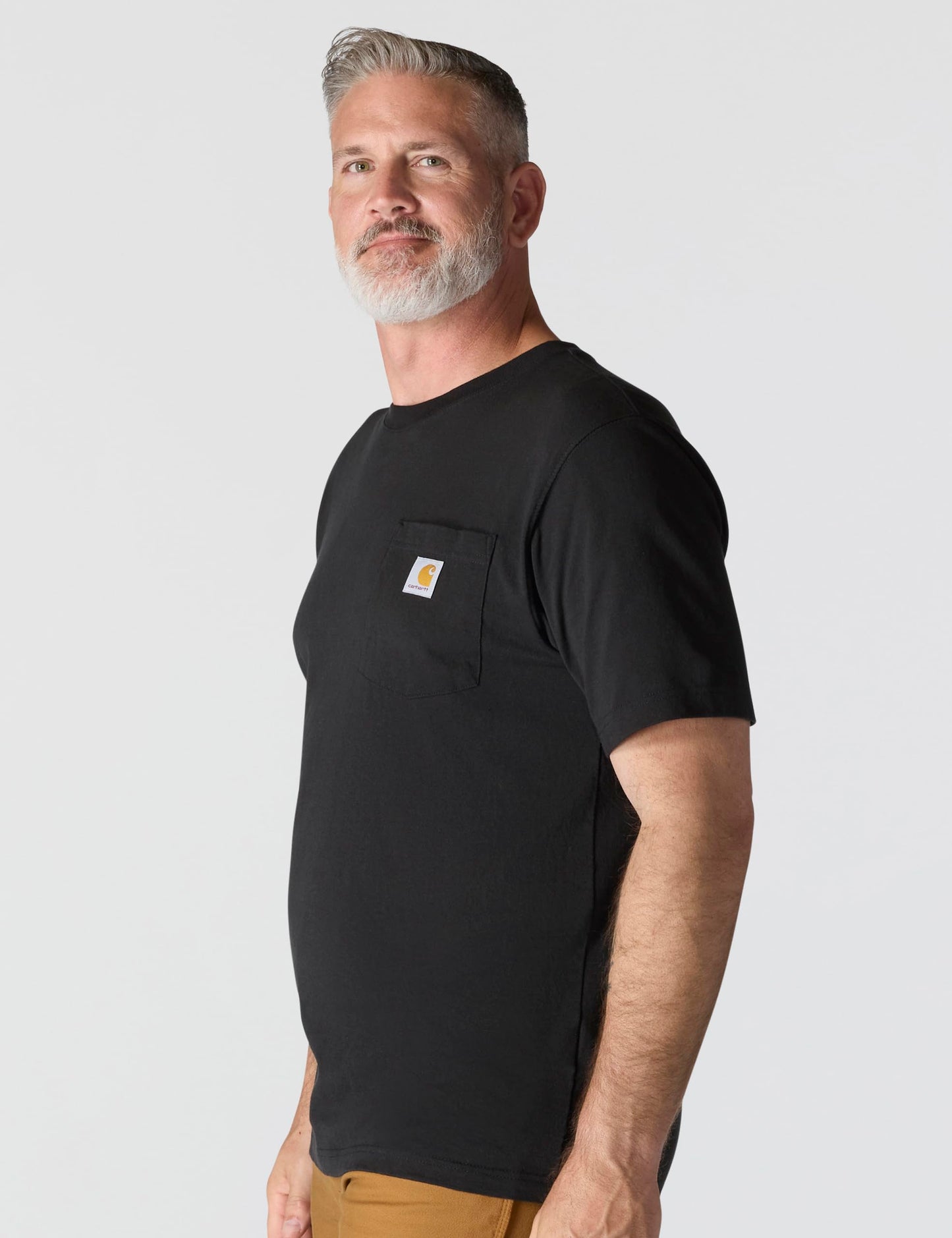 Carhartt Camiseta con Bolsillo Iconic K87 para Hombre (Negro / Talla L)