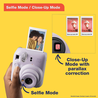Fujifilm Instax Mini 12 Cámara Instantánea (Blanco Arcilla)