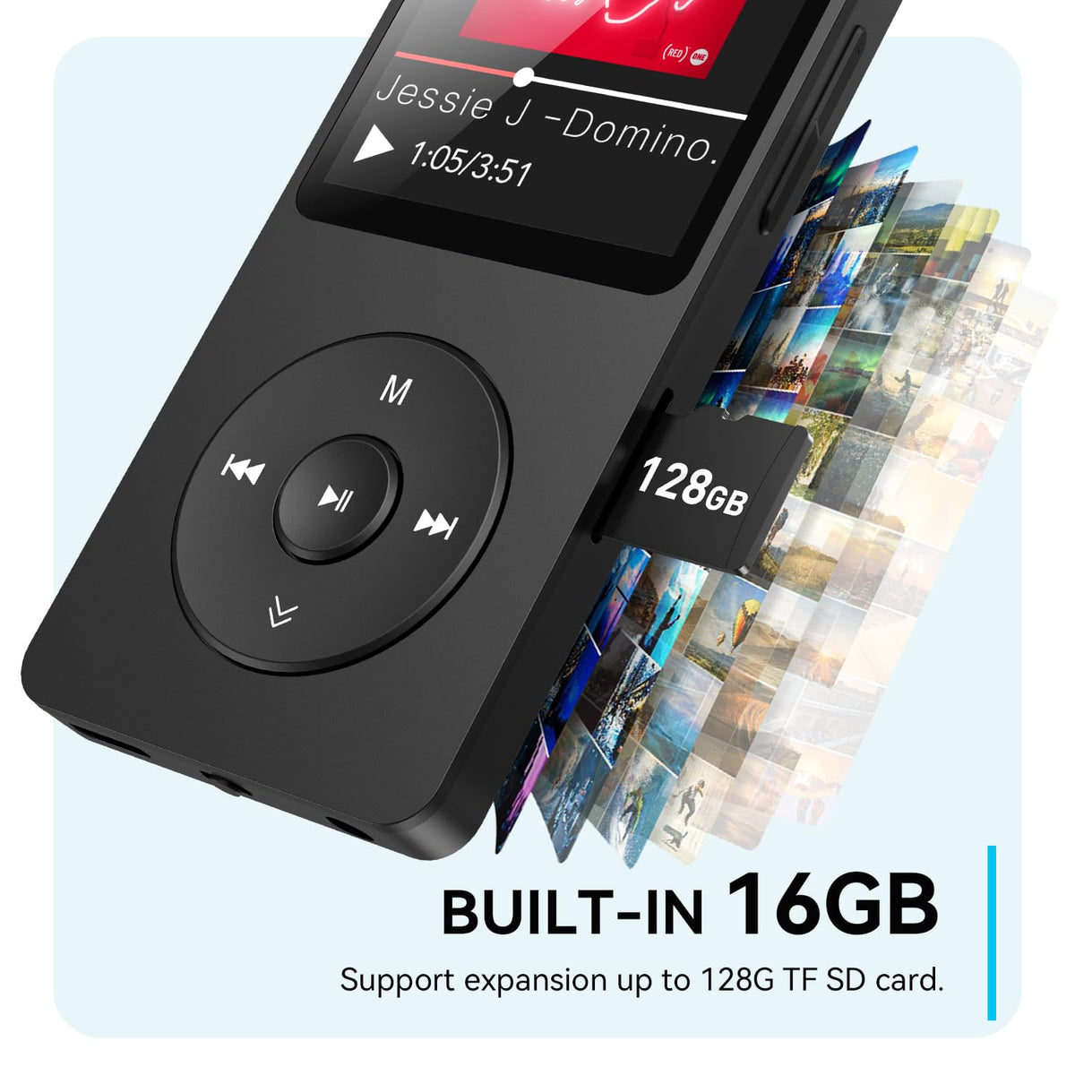 Reproductor MP3 AGPTEK A02 (32GB, Negro)