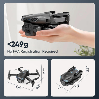 X-shop Dron Plegable con Cámara 1080P (Con 2 Baterías)
