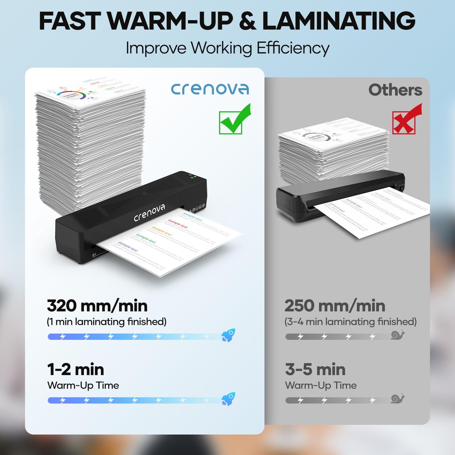 Crenova Máquina Laminadora (9 Pulgadas / Negro)