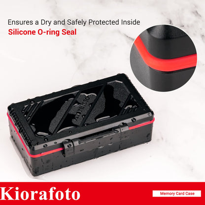 Kiorafoto 58 Slots TF Micro SD MSD Memory Card Case Holder Water-Resistant Anti-lost Anti-shock Storage Organizer with Labels & Notepaper, Switch Steam Deck Drone Trail Camera Memory Cards Accessories