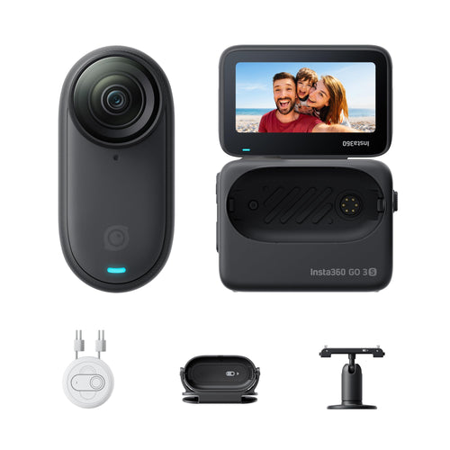 Insta360 Pequeña Cámara Portátil de Vlogging GO 3S (128 GB / Negro)
