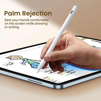 Hastraith Stylus Pen for iPad(2018-2026)-13 Mins Fast Charge with Tilt Sensitivity & Palm Rejection for iPad 11/10/9/8/7/6th Gen, Air 5/4/3/M4/M3/M2, Pro 13"/12.9"/11"/M4, Mini 7/6/5th, White