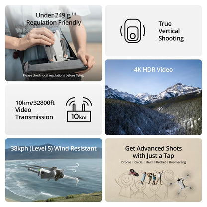 DJI Mini 3, 3-Axis Mechanical Gimbal Mini Camera Drone