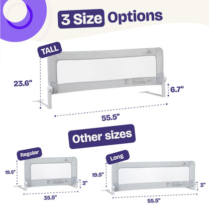 ComfyBumpy Baranda de Cama para Niños (Gray)