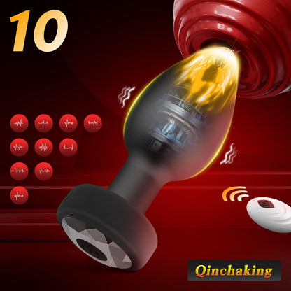 Tapón Anal Vibrador de Control Remoto (Negro)