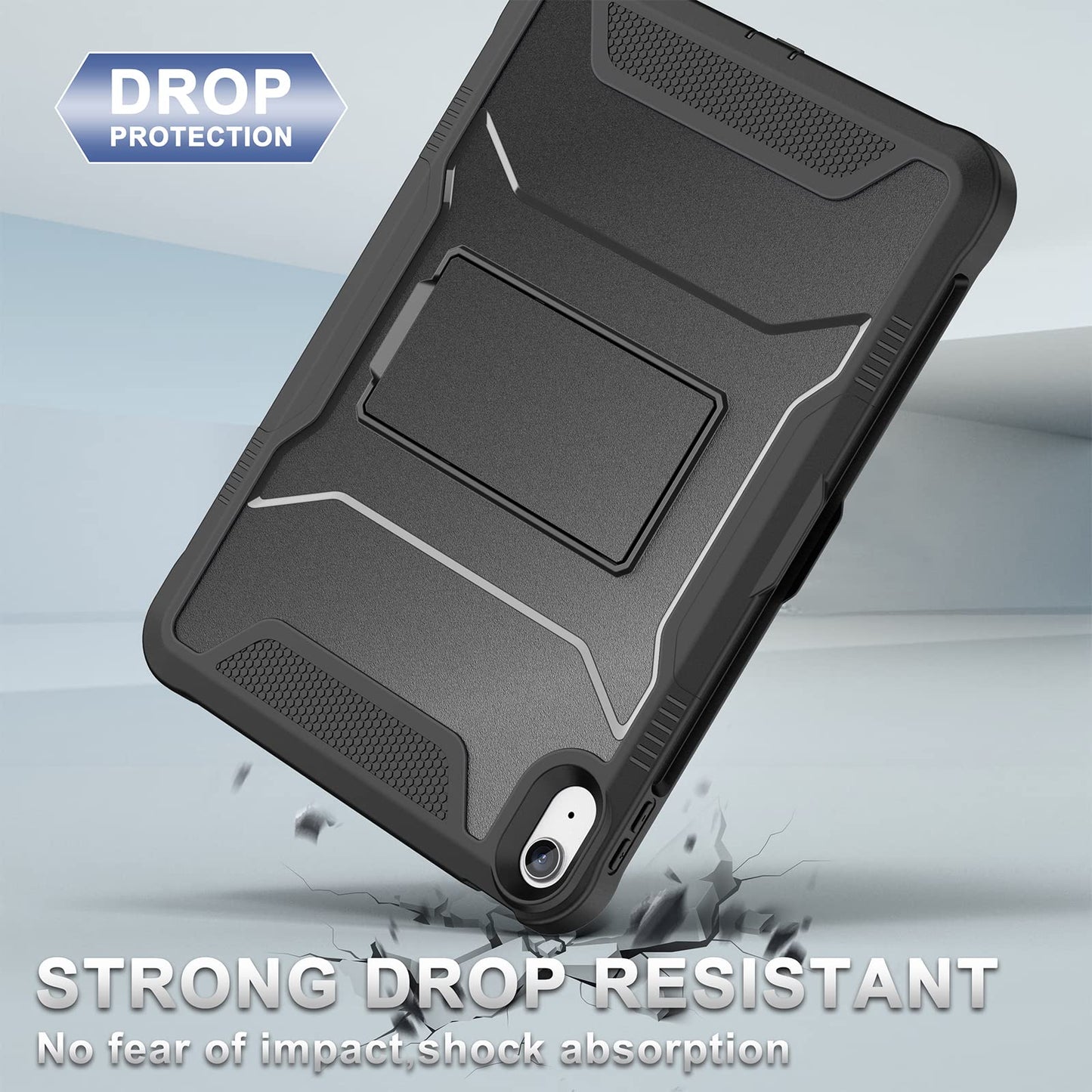 Soke Funda Protectora Resistente para iPad (Negro)