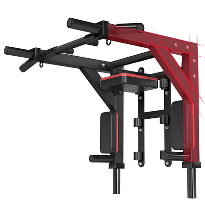 Barra de dominadas y estación de fondos de pared HAKENO (Soporta 800 lbs)