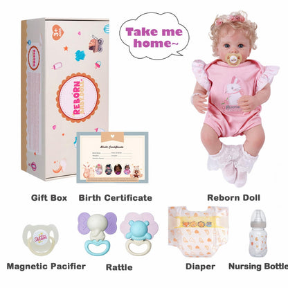 BABESIDE Muñeca Bebé Reborn Realista de Cuerpo Suave (17 Pulgadas)