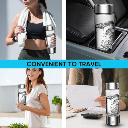 Botella de Agua Deportiva de Hidrógeno (420ml / Silver)
